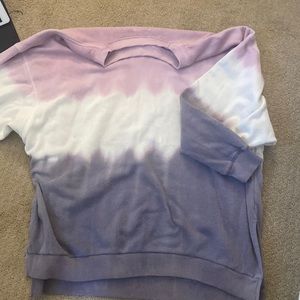 XS purple and white AE crewneck